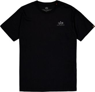 Alpha Industries T-Shirt ALPHA INDUSTRIES Basic T-Shirt SL TPU, Herren, Gr. XXL, schwarz (schwarz, chrome), Obermaterial: 100% Baumwolle, Shirts T-Shirt