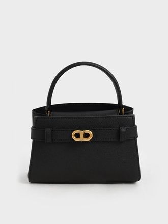 Charles & Keith Aubrielle Belted Top Handle Bag