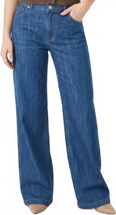 Olivaceous Kelly Loose Denim Pants In Medium Wash