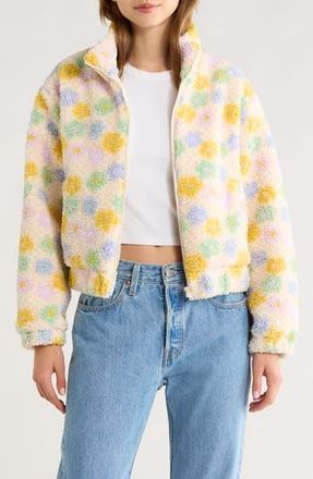All in Favor Floral High Pile Fleece Jacket in Multi Flower at Nordstrom Rack, Size X-Large