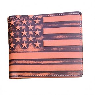 Montana West Mens Embossed American Flag Rfid Leather Wallet In Brown