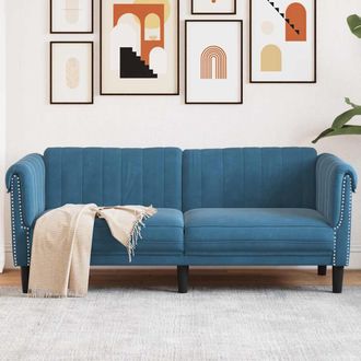 vidaXL Vidaxl - Sof&aacute; De 2 Plazas Terciopelo Azul