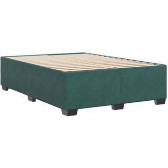 vidaXL Vidaxl - Estructura Cama Sin Colch&oacute;n Terciopelo Verde Oscuro 140x190 Cm