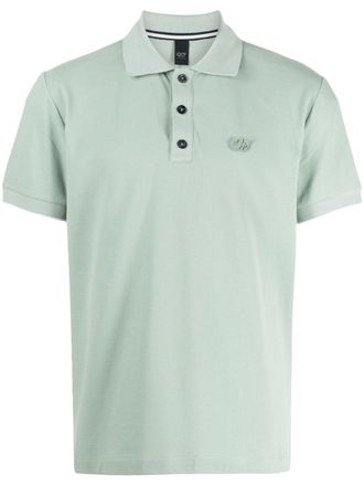 AlphaTauri logo-appliqu&eacute; piqu&eacute; polo shirt - men - Cotton/Elastane - L - Green