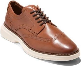 Cole Haan Grand Shadowlite Wingtip Derby in British Tan /Ivory at Nordstrom Rack, Size 10.5