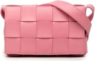 Bottega Veneta Pre-owned Cassette Schoudertas - Dames - Vintage Schoudertas - Roze - ONE Size - Leer - Vintage