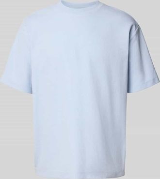 Mc Neal T-Shirt mit geripptem Rundhalsausschnitt in Hellblau, Gr&ouml;&szlig;e XXXL