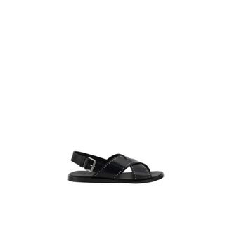 Churchs Verstelbare leren sandalen met gekruiste bandjes - Dames - Sandalen - Zwart - 36 EU - Leer - Schoenen