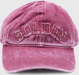 Golden Goose Cappello da baseball in denim vintage con logo ricamato