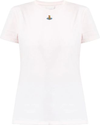 Vivienne Westwood T-shirt Orb Peru con ricamo - Bianco