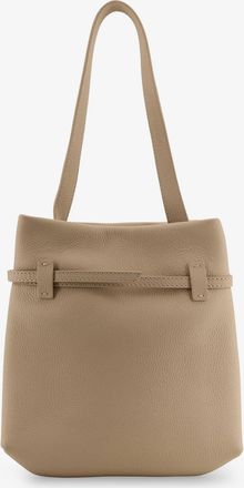 Manu Atelier Womens Shoulder Bag Mini Tote Du Jour Beige Leather