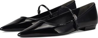 Tory Burch Double T Buckle Mary Jane Womens Flat Shoes Perfect Black/Perfect Black : 10.5 M, Leather