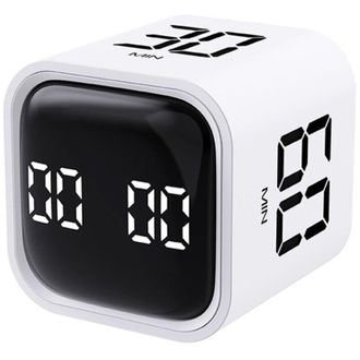 OEM Temporizador Digital De Cocina Cube Timer Con Pantalla Led, Recargable Por Usb-c, Con Cuenta Regresiva Para Cocinar, Reuniones, Clases, Estudiar O Pra