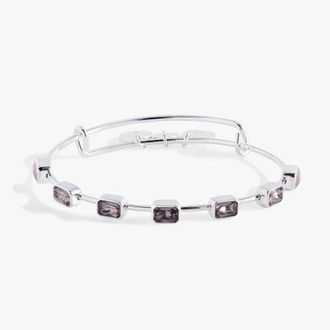 Alex and Ani June Birthstone Emerald Cut Bangle in Silver at Nordstrom