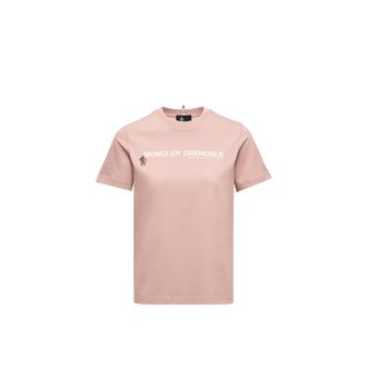 Moncler Moncler Logo Cotton T-shirt, Women, Pink, Size: Xs