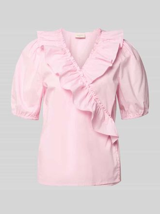 Freequent Wickelbluse mit R&uuml;schen Modell Malay in Pink, Gr&ouml;&szlig;e XXL