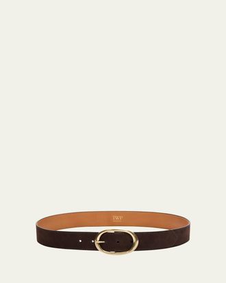 TWP Nubuck Leather Wide Belt