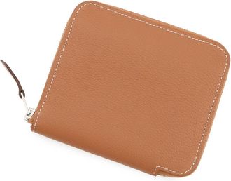 Herm&egrave;s Silkin Gold Coin Purse/Coin Case (Pre-Owned)