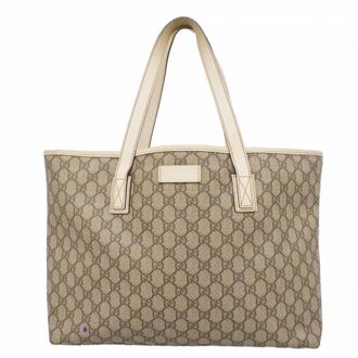 Gucci Brown White Pvc Tote Bag (Pre-Owned)