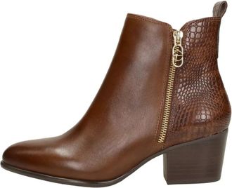 Tamaris Enkellaarsjes Hak - Dames - Laarzen met Hak - Bruin - 41 EU - Schoenen