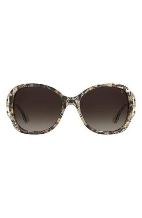 Stuart Weitzman 58mm Gradient Square Sunglasses in Pattern Havana/Brown Sf at Nordstrom