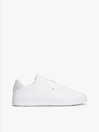 Tommy Hilfiger Logo Court Trainers With Leather