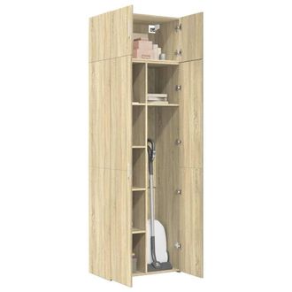 Berkfield Home Storage Cabinet Sonoma Oak 70x42.5x225 cm Engineered Wood in Light Tan