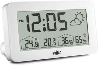 Braun Bc 13 W Dcf Digital Weather Station White - Braun