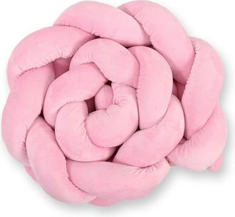 OEM Protector De Cuna Trenzado Minky Para Cuna De 180 Cm - Rosa