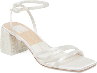 Dolce Vita Ysabel Ankle Strap Sandal in True White Pearls at Nordstrom, Size 6.5