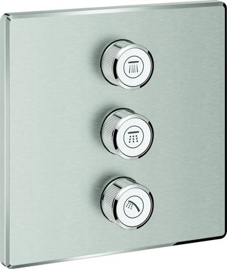 GROHE V&aacute;lvula Oculta Grohtherm Smartcontrol Angular, Superacero De 3 V&iacute;as Grohe