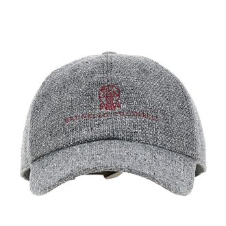 Brunello Cucinelli Linen, wool and silk baseball cap Man S