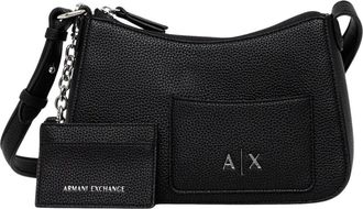 A|X Armani Exchange Crossbody Tas met Rits - Dames - Schoudertassen - Zwart - ONE Size - Polyester - Tassen
