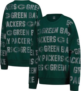 Gameday Couture Womens Gameday Couture Green Green Bay Packers Oversized Hype Era Rhinestone Text Sweatshirt at Nordstrom, Size X-Large
