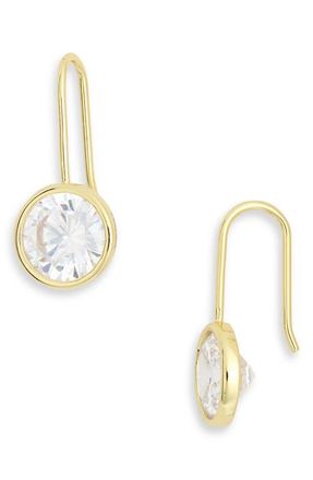 BaubleBar Fallon Bezel Earrings in Clear at Nordstrom