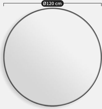 La Redoute Interieurs Ronde spiegel fineer notenhout Ø120 cm, Alaria