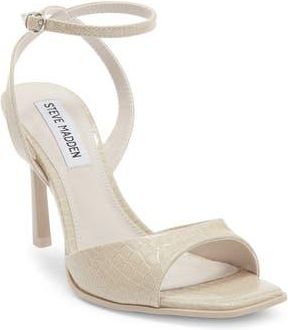 Steve Madden Presten Ankle Strap Sandal in Bone Lizard at Nordstrom Rack, Size 7.5