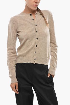 Dsquared2 Cardigan in Lana Vergine con Logo Argentato Dsquared2