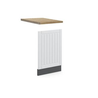 Vicco Panel Frontal Fame-line, Blanco Casa De Campo, 45 Cm, Et Roble