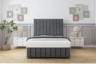 Sloomy California Coniston Divan Set 2 Drawers-26 Headboard-Footboard in Bronze | Size: Small Double