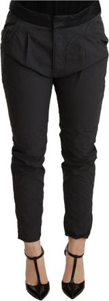 Cycle Slim Fit Skinny Broek in Grijs/Zwart - Dames - Slim Fit Broeken - Grijs - W26 - Katoen - Broeken
