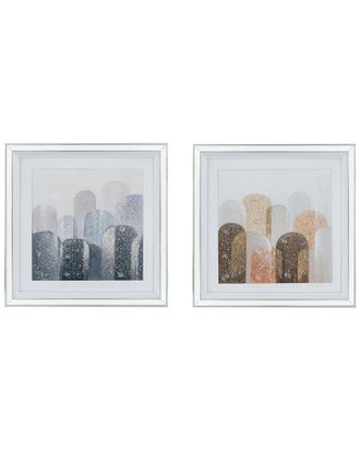 A&B Home Discontinued A&B Home Kaiden Crystal Mirror Framed Wall Art Set Of 2