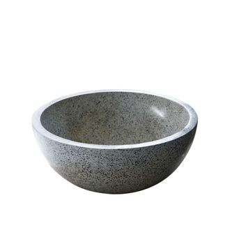 Tikamoon Lavabo redondo de terrazo gris