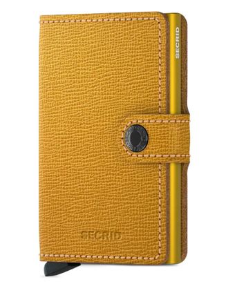 Secrid leather mini wallet - unisex - Leather/Aluminium - One Size - Yellow