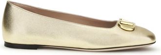 Valentino Garavani Golden Logo Ballet Flats