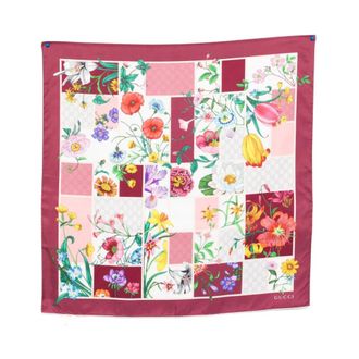 Gucci Accessoires, Dames, Veelkleurig, ONE Size, Printed Silk Foulard