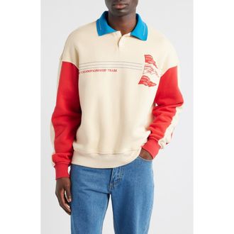 Diet Starts Monday Champion Sport Embroidered Graphic Sweatshirt in Antique White/red at Nordstrom, Size Xx-Large