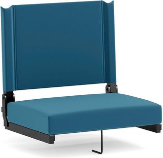 Flash Furniture Lightweight Stadium Chair with Handle, Ultra-Padded Seat, Teal