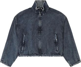 Diesel Giacca G-Leam-R1 denim crop - Nero