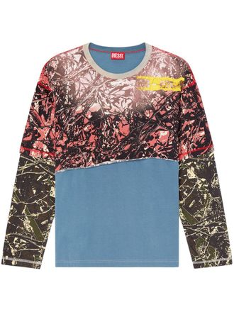 Diesel T-Best-Camou T-shirt - Blauw